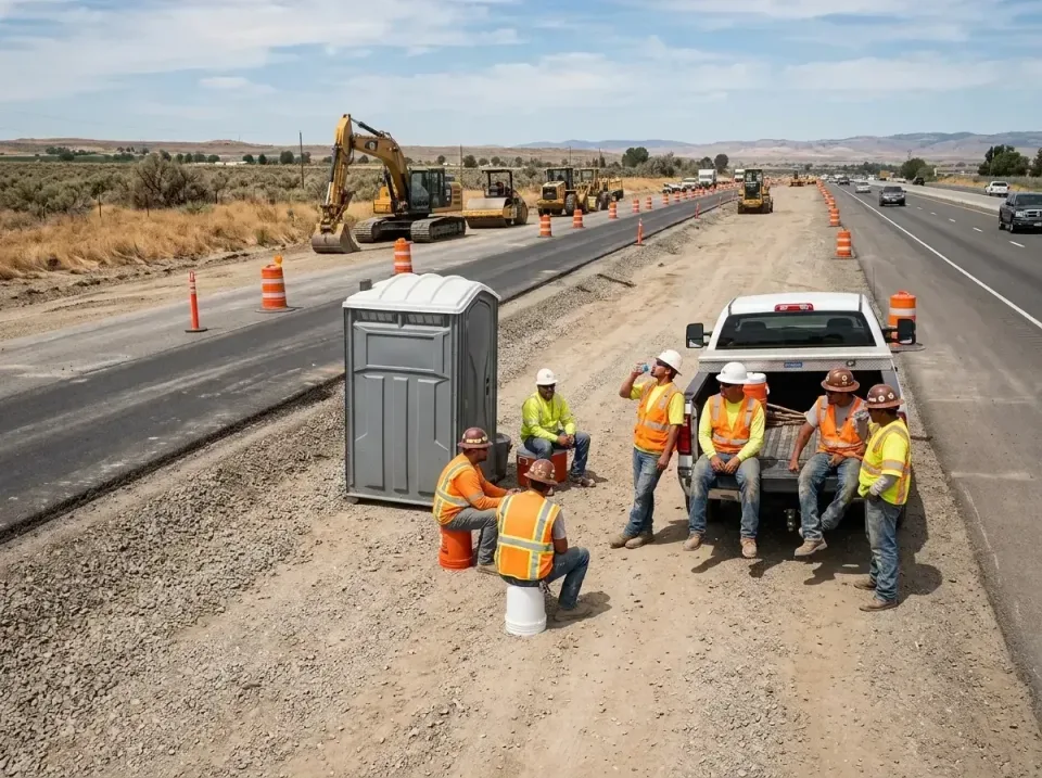 highway-road-construction-crew-007 — frequently asked questions, Porta Potty and Restroom Rentals in Potomac Park, CA